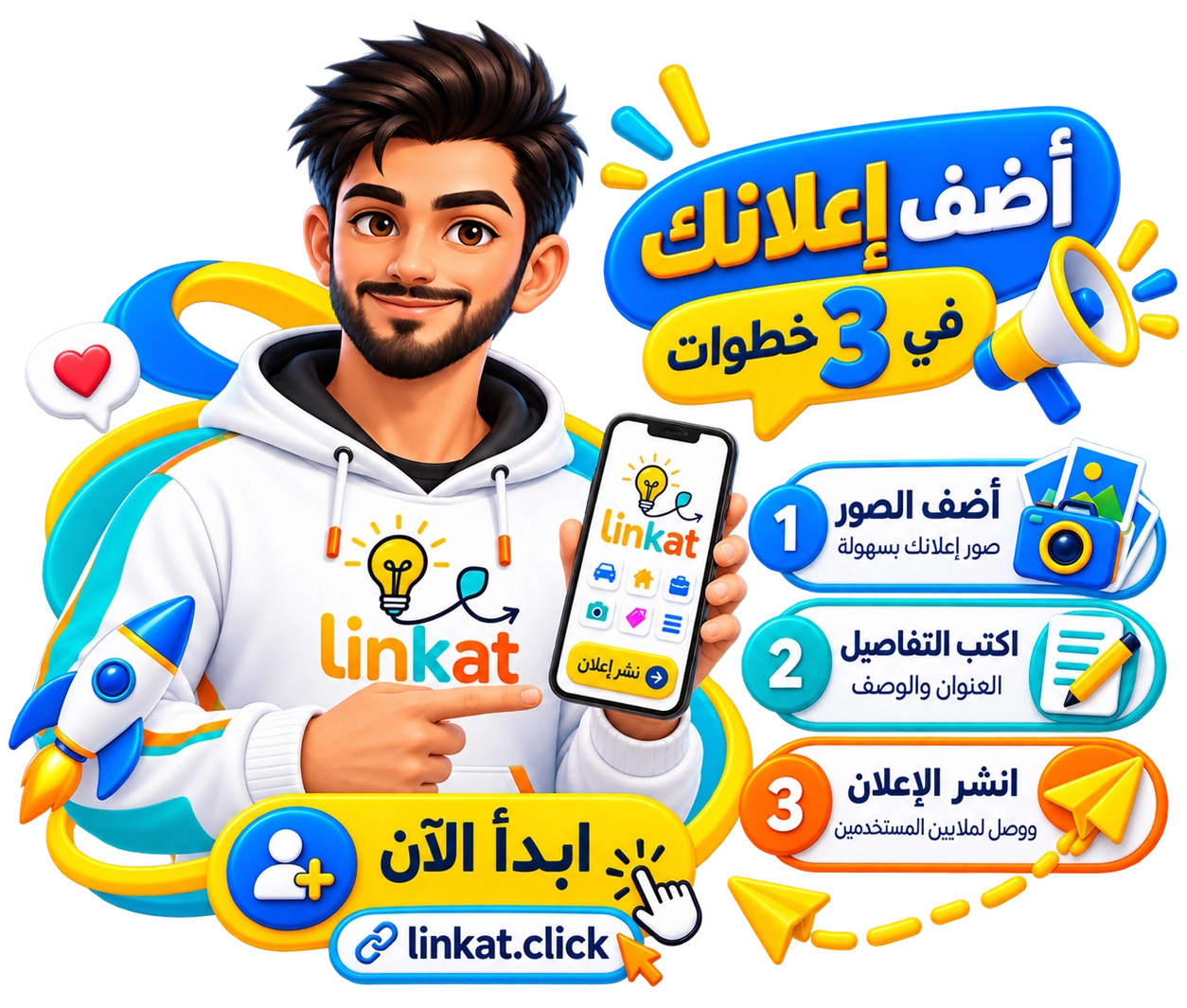 إعلانك في 3 خطوات